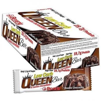 Low Carb Queen Bar Double Chocolate. Estuche de 15 barritas de 60 gr.