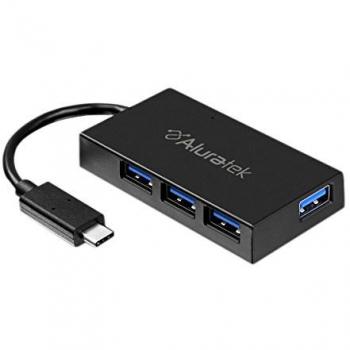 Aluratek 4-Port USB 3.1 Type-C Hub - AUHC0304F