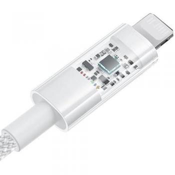 Cable USB-C a Lightning Baseus Gem 20W, Carga Rápida, 1m, Blanco Lunar