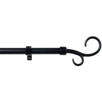 Kit metal 19mm doble báculo negro 160-300cm Cintacor
