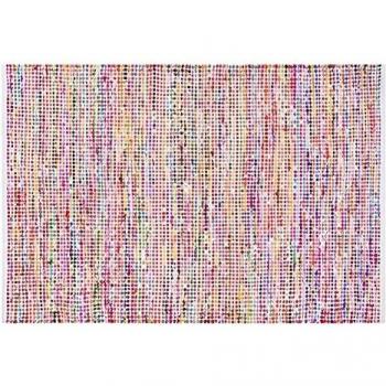 Alfombra rectangular multicolor 160 x 230 cm tejida a mano estilo boho ecléctica Belen