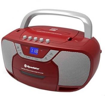 Radio portátil FM estéreo USB CD Cassette Raodstar Rcr4625u Rojo