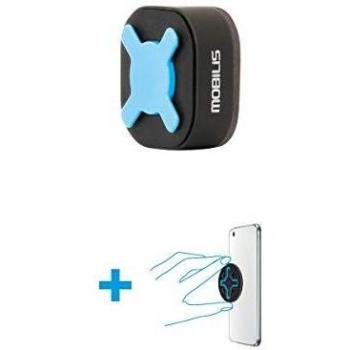 Soporte Universal de Pared Mobilis U.FIX para Teléfono Móvil/Smartphone y Tablet/UMPC, Interior, Pasivo, Negro con Material ABS y Silicona, Montaje Mecánico y Magnético