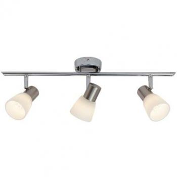 Lámpara de Techo LED Janna 3 Focos E14 4W Cromo y Acero, 450lm, Energía Ahorro
