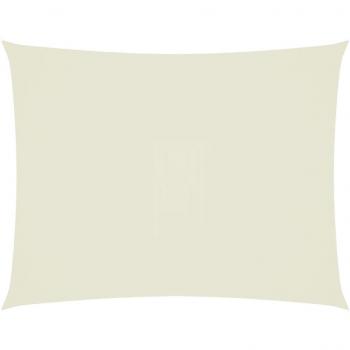 Toldo de vela rectangular tela Oxford color crema 4x5 m