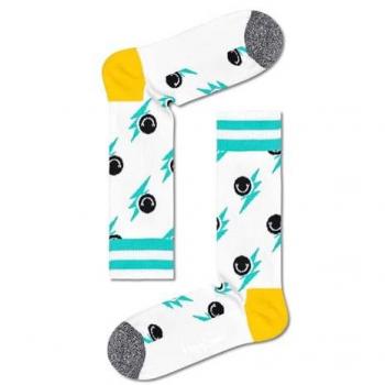 Calcetines Crew Sonrisa Flash Unisex Adulto, Estampado Multicolor, Tallas 36-46