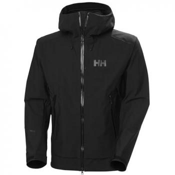Chaqueta con capucha Helly Hansen Verglas Backcountry Ski Shell negra para hombre - XL