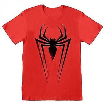 Camiseta Unisex Marvel Spider-Man Símbolos Rojo/Negro Talla S