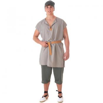 Disfraz de Frutero Medieval gris con pañuelo para hombre