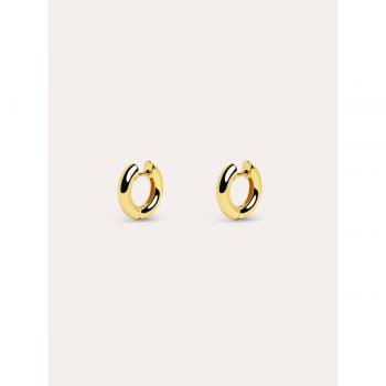 Pendientes de Aro Carmen S bañados en oro de 18 quilates con cierre Congo - Joyas exclusivas para mujer fabricadas en España