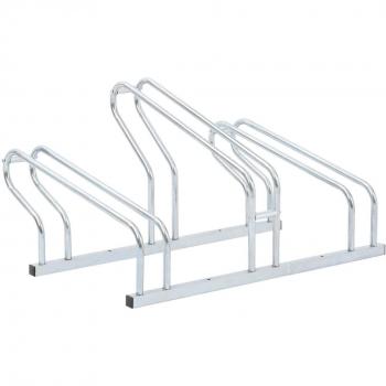 vidaXL Bicycle Stand for 3 Bikes Floor Freestanding Galvanised Steel