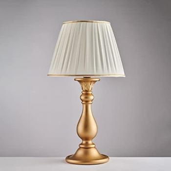 Lámpara de mesa contemporánea Lucca madera oro 1 luz E27
