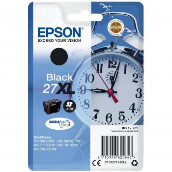 Epson 27XL DURABrite Ultra High Capacity (Alarm Clock) Black Ink Cartridge C13T27114012