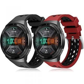 YASPARK Compatible con Huawei Watch GT 2e Correa, Silicona Pulsera Deportiva reemplazo Diseño de Dos Colores Correa para Huawei Watch GT 2e Smartwatch