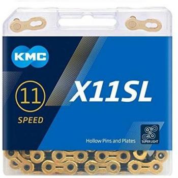 KMC Unisex's X11sl Chain, Gold/Black, 118 Link