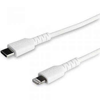 StarTech.com 1m USB C to Lightning Cable - Durable White USB Type C to Lightning Connector Fast Charge & Sync Charging Cord, Rugged w/Aramid Fiber Apple MFI Certified iPhone 11 iPad Air