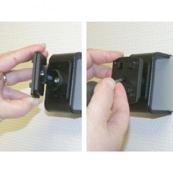 Soporte de Montaje Brodit 215058 con Adaptador Richter y Plataforma Giratoria para Smartphone, Color Negro