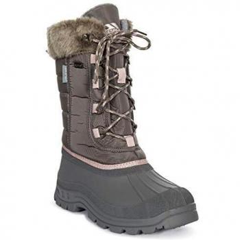 Botas de Nieve Trespass Stavra II Impermeables y Cálidas para Mujer - Gris - Talla 37 EU / 4 UK