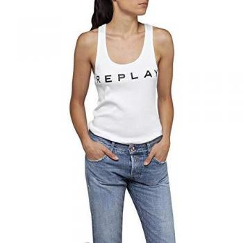 REPLAY W3989d.000.22839g Camiseta sin Mangas, Blanco