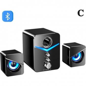 Altavoz Bluetooth con cable auxiliar y subwoofer, combinación de altavoces para ordenador y reproductor de música W1M6