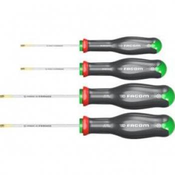 Set de Destornilladores Facom ProTwist Resistorx ATXR Torx 4 Piezas - Juego de destornilladores con diseño ProTwist, incluye 4 piezas con puntas Torx, fabricados por Fac