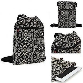 Kroo Tablet bolsa de transporte blanda para la mayoría de 27,94 cm 30,48 cm Laptop encaja ViewBook 109, ViewPad 10pro - diseño Universal multicolor negro