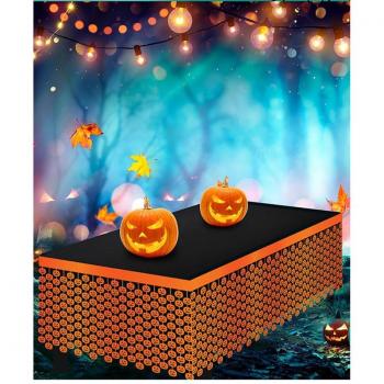 Mesa Metalizada de Calabazas de 400x70 cm