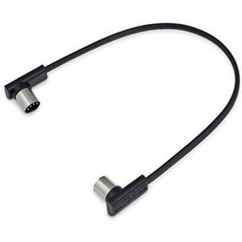 Rockboard Flat MIDI Cable 30 cm - Black Low-Profile Connectors