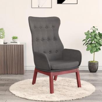 Silla relax gris oscuro en tela