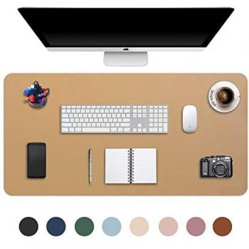 DOBAOJIA Alfombrilla de Ratón Mousepad XXL, Tapete de Escritura Estera Oficina Alfombrilla de Escritorio Protector Escritorio, Cuero PU Impermeable+Gamuza Antideslizante 90 x 43cm