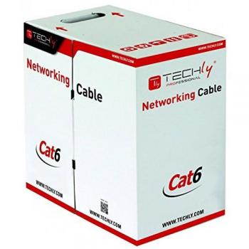 Cable de red flexible Cat.6 F/UTP 305m de cobre gris