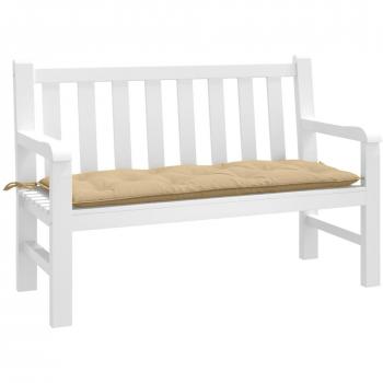 Cojín para banco de jardín tela beige melange 120x50x7 cm