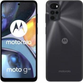 Motorola Moto G22, Pantalla 6.5 90Hz Max Vision, Cuatro Cámaras de 50MP, Android 12, Batería 5000mAh, Memoria Interna de 128GB y RAM de 4GB, Dual SIM - Color Negro Cósmico