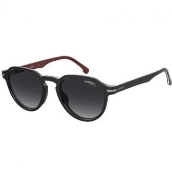 Carrera 314/S Unisex Black Burgundy Sunglasses with Dark Grey Lenses, Size 50 MM
