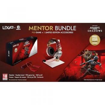 Auriculares Lexip Mentor Assassin's Creed Shadows - Diadema Gaming Inalámbrica y Alámbrica con Soporte y Juego para PS5 - Multicolor