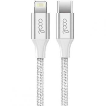 Cable USB Tipo C a Lightning de Nylon 1.2m Blanco