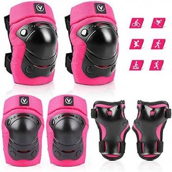 ValueTalks Set Rodilleras Coderas y Muñequeras Set de Protección Infantil para Patinaje Ciclismo Monopatín Bicicleta Skate