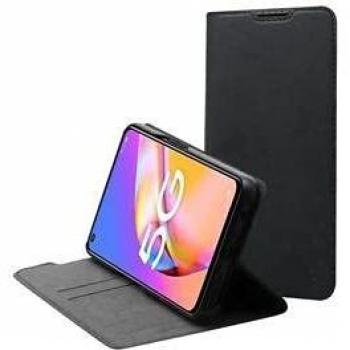 Muvit For Change Folio Stand Case for Oppo A74 5G - Black