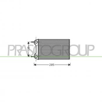 Radiador de calefacción PRASCO AD020H001 con intercambiador de calor para interior