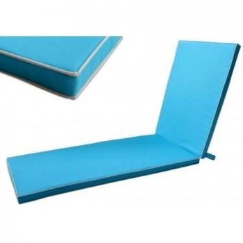 Cojín de tumbona azul para camping y jardín de poliéster Garden