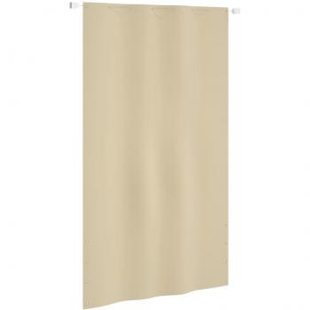 Toldo pantalla para balcón de tela oxford 140x240 cm en color antracita, beige y crema