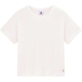 Petit Bateau tee Shirt MC_4826505, Camiseta para Niñas, Weiß