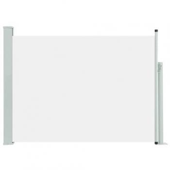 Toldo lateral retráctil de jardín color crema 120x500 cm