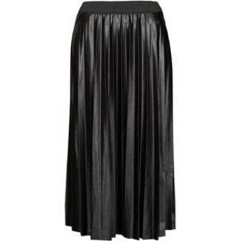 Vila Vinitban Pleated Maxi Skirt - Black - Size L