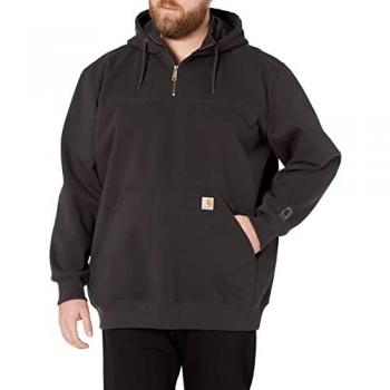 Carhartt Rain Defender Heavyweight Quarter-Zip Hoodie - Black - Loose Fit - Men's Small