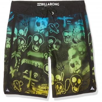 Billabong Bad Billys – OG 15 Shorts de baño niño, Niño, color verde Neon, tamaño 14 años