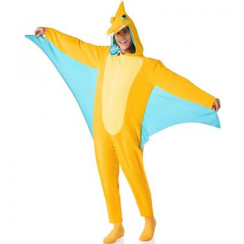 Kimokawaii Disfraz de Dinosaurio Pterodáctilo amarillo para adultos
