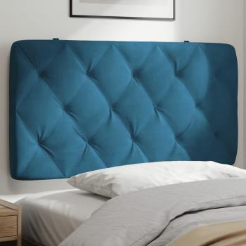 Cabecero de cama acolchado terciopelo azul 100 cm Vidaxl
