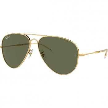 Ray-Ban RB3825 Old Aviator Polarized Sunglasses, Color: Gold (001/58), Size: 58, Unisex Pilot Design