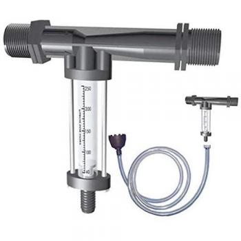 Inyector Venturi de Fertilizante Profesional 25Ø 2mm - Caudal Máximo Riego 380 l/h, Fertilizante 40 l a 3 bar, Rosca Macho 3/4